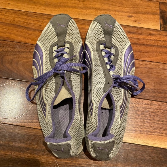 Puma Grey and Purple Walking Shoes - Picture 4 of 7